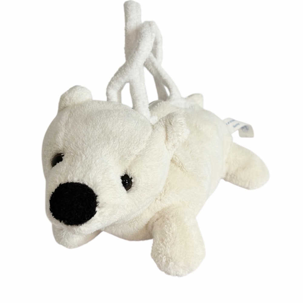 Vintage 2003 Wishpets SUNNY Polar Bear Plush Purse 10” White Handbag Y2K Kidcore